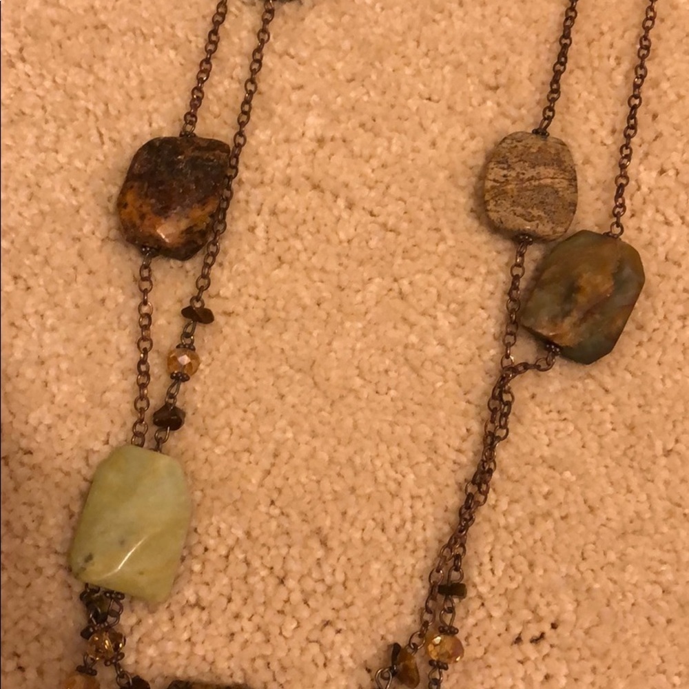 Pier 1 Stone  Necklace - appx. 30 inches long. - Picture 6 of 6